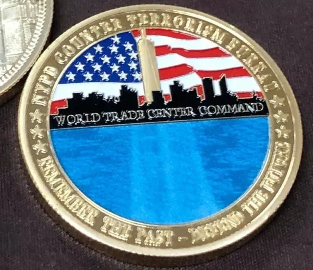 9/11 Gold Silber 2 Stück 3D Münze Terrorismus Angriff Magnet Medaille ungewöhnlich einzigartig UK 2