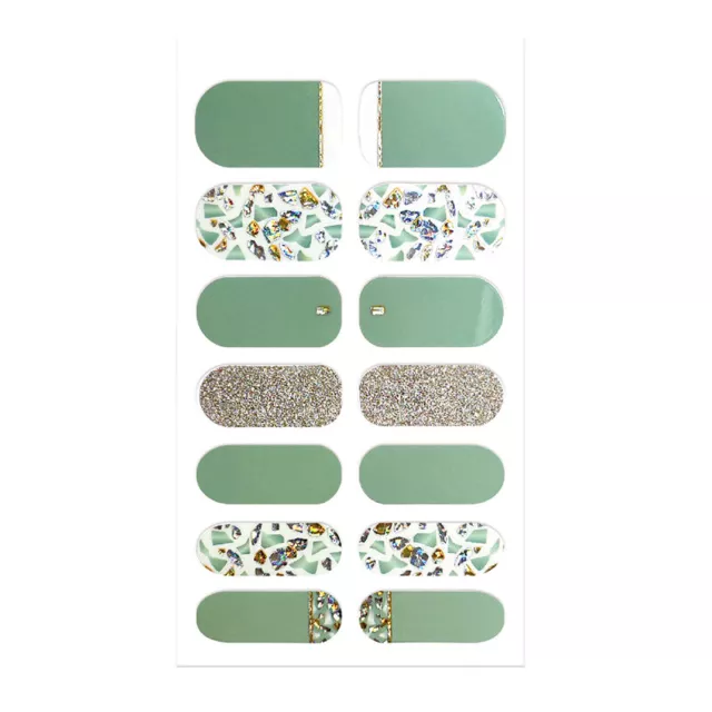 1pcs Nail Art Stickers Self-Adhesive Fingernail Wraps Full Cover Decal Manic;bl