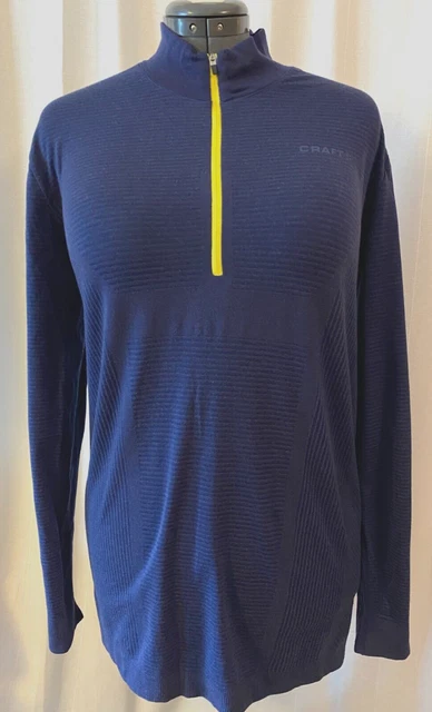 CRAFT SWEDEN WOOL BLEND base layer zippered top. Men's Large. Slate blue. VGUC! CRAFT SWEDEN WOOL BLEND base layer zippered top. Men's Large. Slate blue. VGUC!
