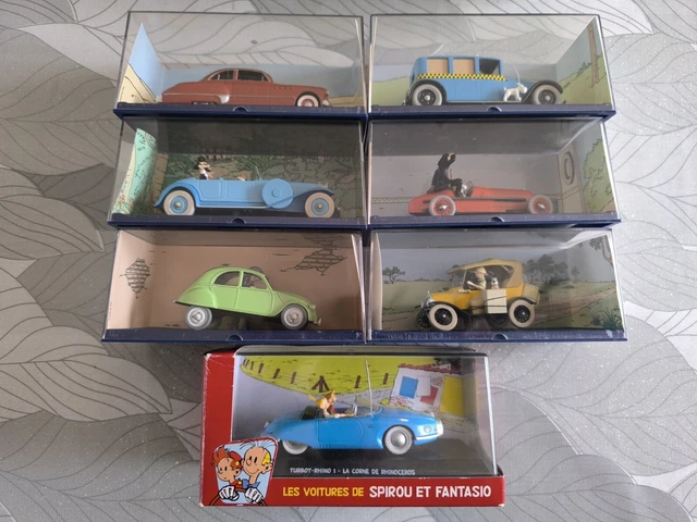 Lot De Miniatures Atlas 1/43 : Voitures De Spirou Et Fantasio (neuves)
