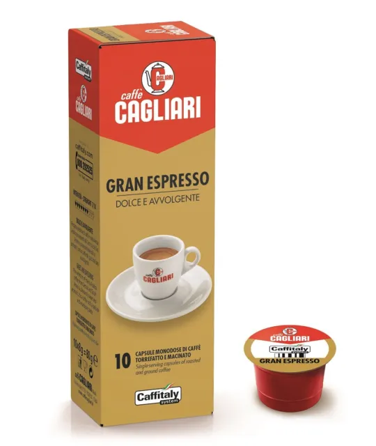 200 Capsule Caffè Caffitaly Cagliari Grand Espresso -Capsule Originali Caffitaly