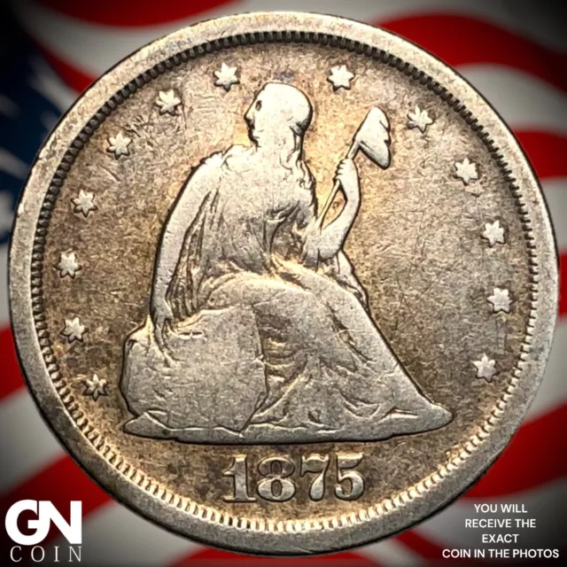 1875 S 20 Twenty Cent Piece  Q3580