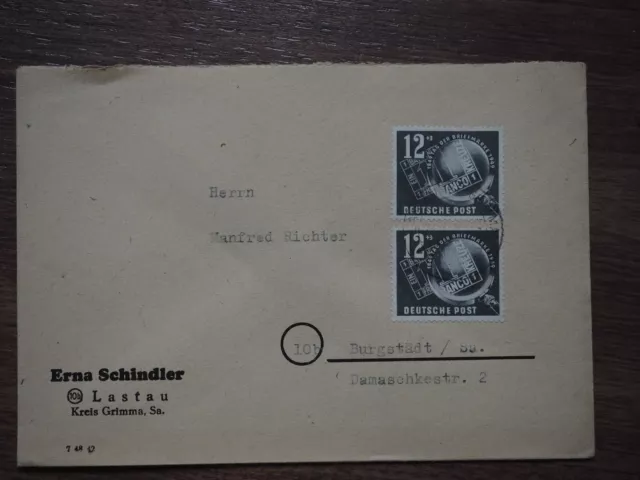 DDR FDC Mi.245 als MEF auf Firmenbrief