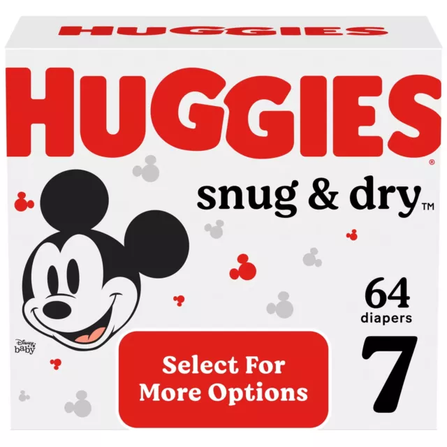 Huggies Snug & Dry Baby Diapers, Size 7, 64 Ct (Select for More Options)