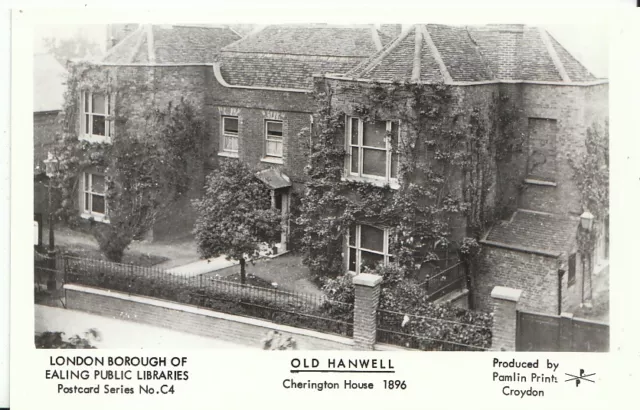 London Postcard - Ealing - Old Hanwell - Cherington House 1896  - U814