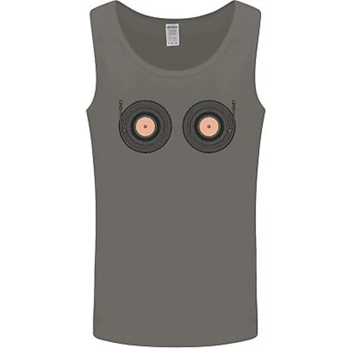 Tetta Ponti Dj Djing Divertente Giradischi Vinile Uomo Canotta Maglia