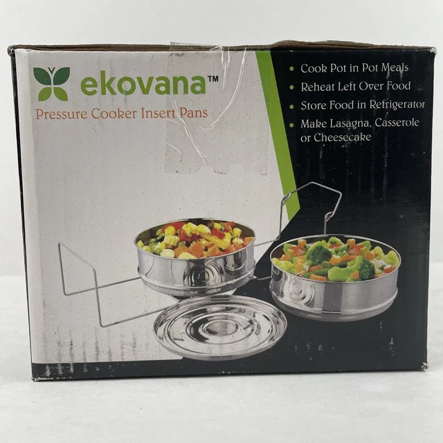 Ekovana 2STK-MD-5L Pressure Cooker Insert Pans w/ Lid - Fits 5.6 & 8 Qt