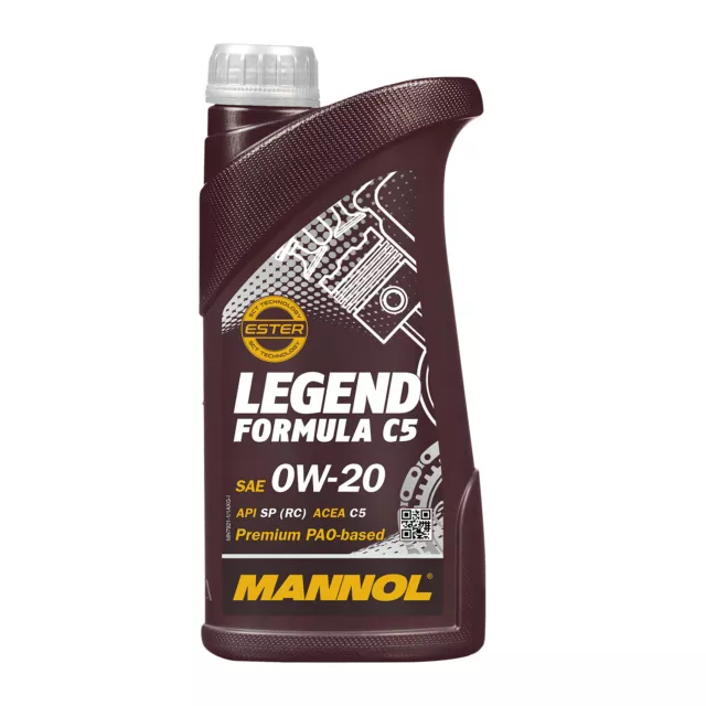 Mannol Legend Formula C5 SAE 0W-20 L'Huile De Moteur, Api Sp RC, 1 Litre