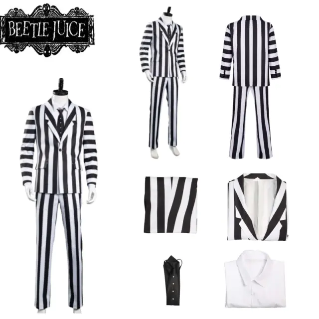 Stand Out At Halloween Parties With Our Michael Keaton Striped Suit For Wizard