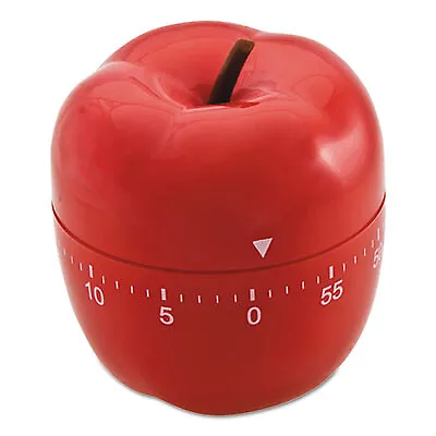 Baumgartens Shaped Timer, 4" dia., Counts Up to 60 Minutes, Red Apple (BAU77042) 3