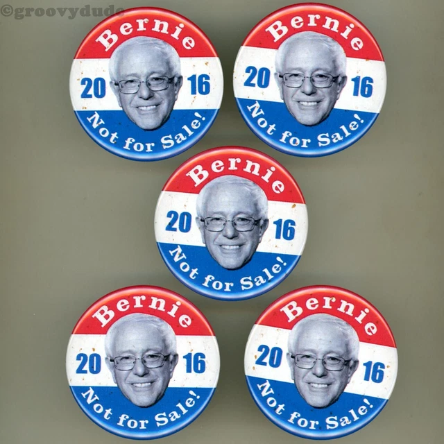 Not For Sale Pittsburgh For Bernie Sanders President 2016 Pin Pinback Button Lot