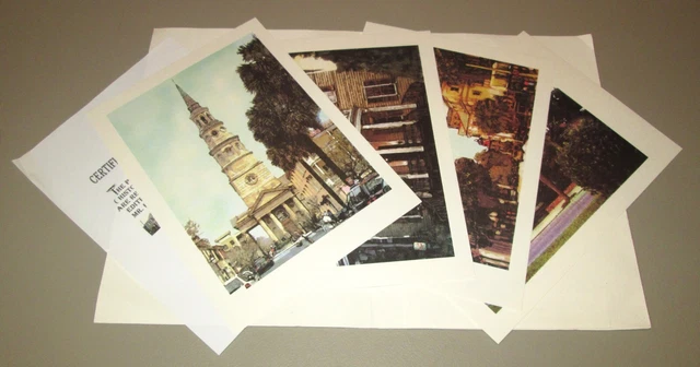 Charleston South Carolina 4 Art Prints by Hugo Lara Certificate of Auth 2005