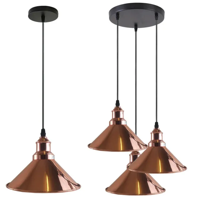 Retro Modern Vintage Industrial Metal Ceiling Pendant Light Lampshade Chandelier