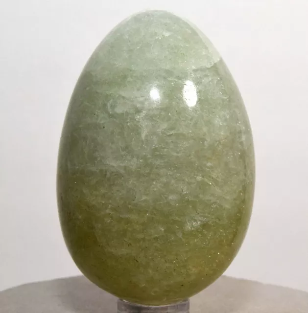 2.5" 165g Green & Yellow Prasiolite Quartz Egg Polished Gemstone Crystal - India 3