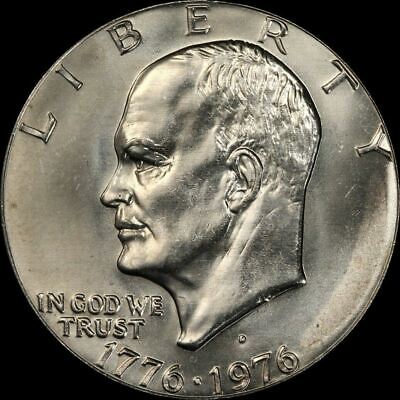 1976 D Eisenhower Dollar "About Uncirculated" US Mint Coin AU Ike