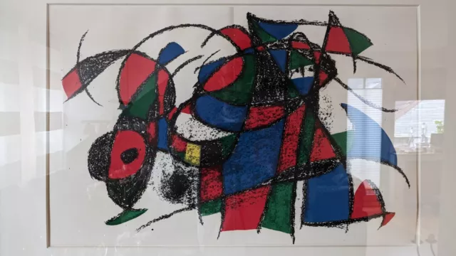 Miró Original Lithographie inkl. Echtheits-Siegel | 68x54 cm | goldener Rahmen 2