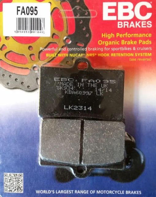 FITS DUCATI  600 Monster City/City Dark 1999 Front Disc Brake Pad Pads EBC FA095