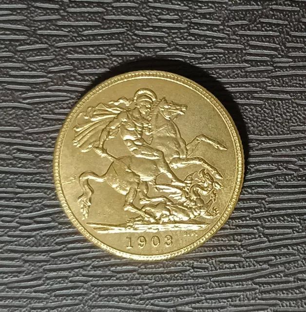 1903 Sovereign British Gold Coin Edward VII Coin Free Combined Shipping