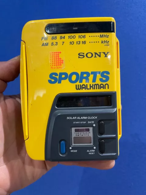 Sony Yellow Sports Walkman Radio Cassette Player WM BF58