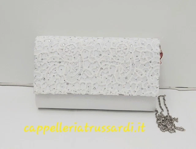 Borsa Donna Ecopelle Elegante - Pochette Sera Con Catena Rimovibile Per Matrimoni E Eventi - Foto 8