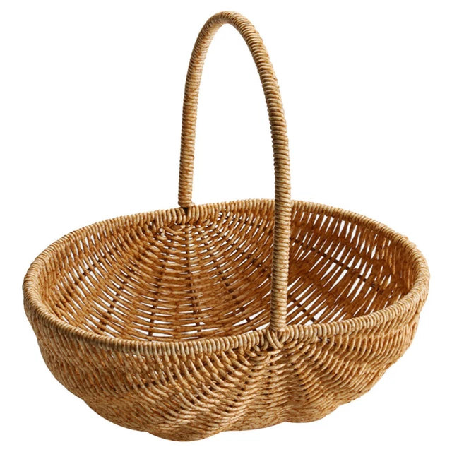 Panier De Cueillette Avec Bandoulière - Pour Fruits, Légumes, Baies - Plastique Rouge - 9