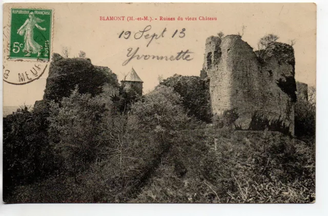 BLAMONT - Meurthe et Moselle - CPA 54 - ruines du vieux Chateau guerre de 30 ans