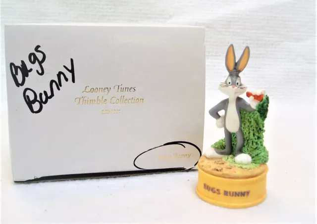 Nib Porcelain Bugs Bunny Lenox Looney Tunes Thimble Collection 1998