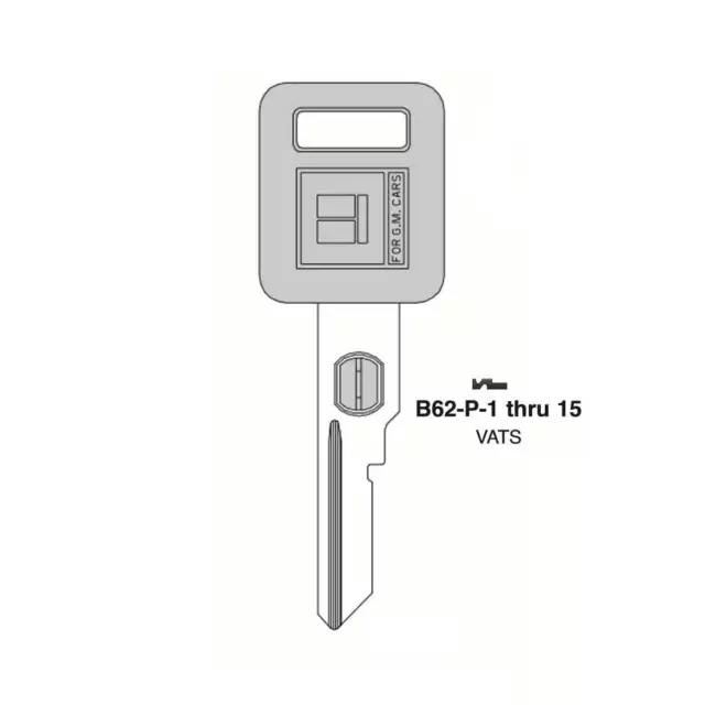 ILCO Single Side VATS System Transponder Key Replacement for GM - B62-P-1