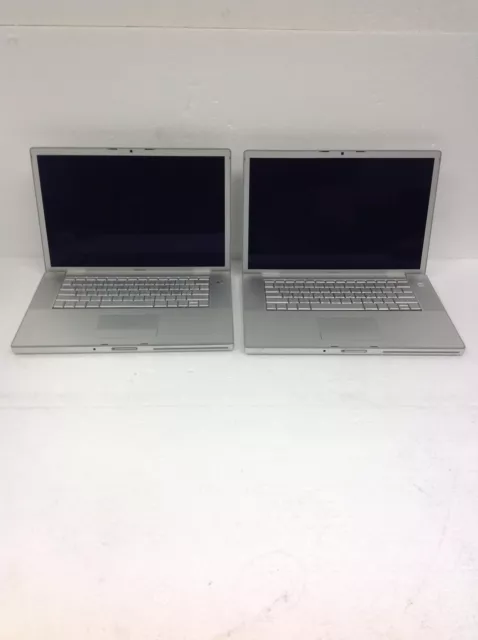 Lot of 2 APPLE MACBOOK PRO A1226 - A1260 Core 2 Duo Laptops 4GB DDR2 For PARTS