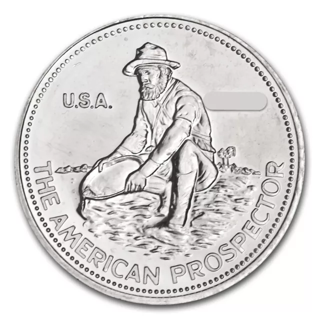 (1) Engelhard Prospector 1oz .999 Silver Bullion ELogo Reverse Random Year Round