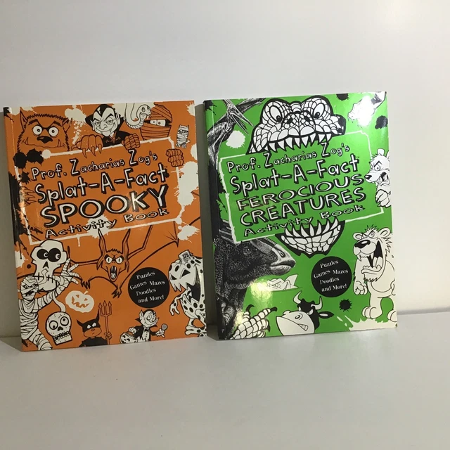 Prof Zacharias Zog's Splat A Fact Spooky / Ferocious Creatures Activity Books