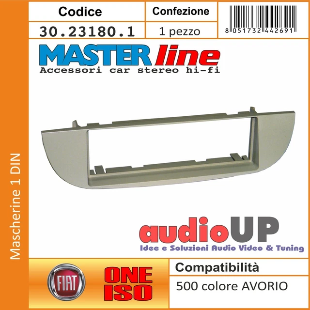 Adattatore Autoradio 1 DIN Per Fiat 500 E 500C - Telaio In Plastica Nero - Foto 6