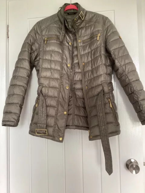 Barbour International Cadwell fibre down jacket. Taupe. Excellent. Size 10