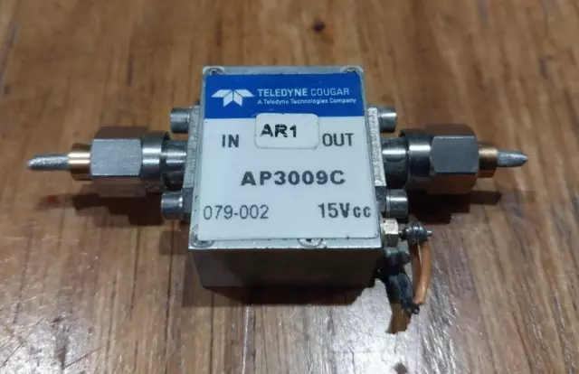 Teledyne Cougar AP3009C 15V RF Power Amplifier 20MHz - 3GHz, 10.5 - 12dB