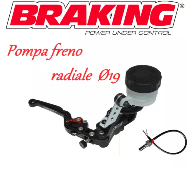 BRAKING KIT POMPA FRENO RADIALE NERA RS 19mm TRIUMPH SPEED TRIPLE 1050 R/RS/S 17