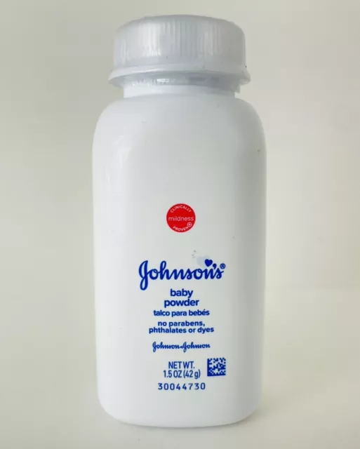 Johnson & Johnson's Baby Powder with Talc, 1.5 Oz Travel Size, New & Sealed