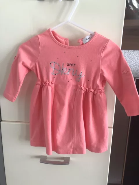 Little DKNY Baby🎀Mädchen Jersey Kleid Gr.68(0-6Mon)Koralle Rosa Neuwertig🎀