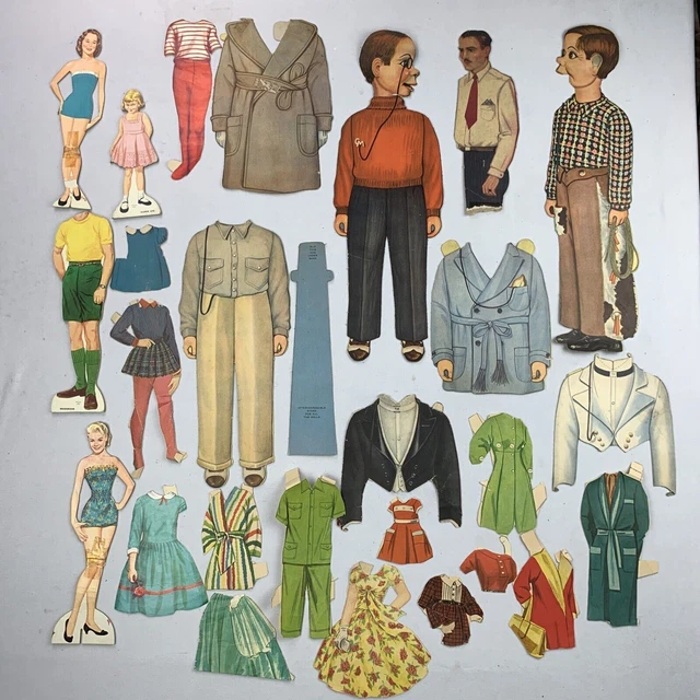 VINTAGE PAPER DOLLS & Cut Outs Flower Girl, Bridegroom, Boys