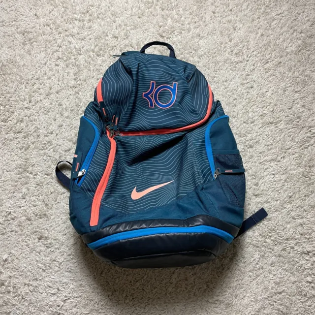 Kevin Durant Max Air Backpack Book Bag Nike Blue Orange Basketball School