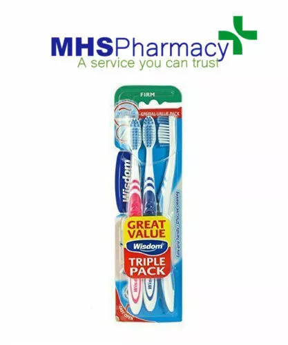 Wisdom Regular Plus Firm Toothbrush Triple Pack | Great Value