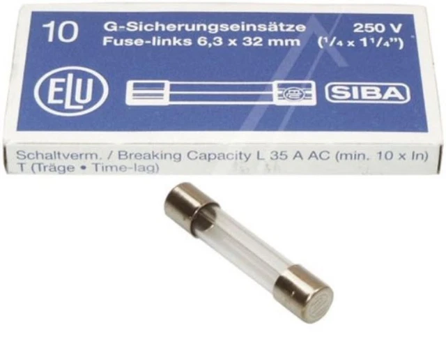 Boite de 10 fusibles en verre 6x32mm temporisé t-5a   5 ampères