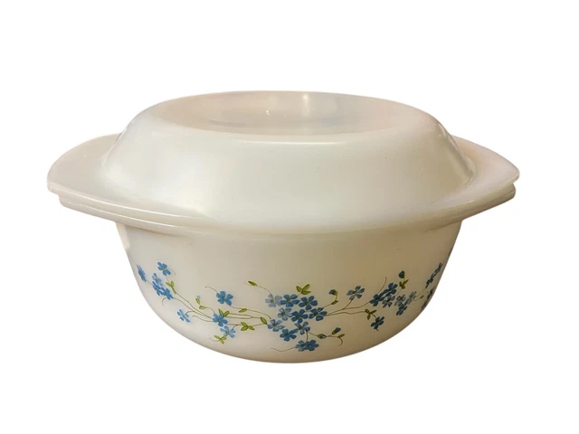 Plat De Service Arcopal Myosotis – Diamètre 29 Cm – Verre Multicolore – Neuf
