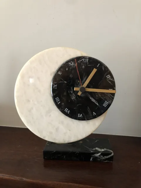 Orologio da tavolo vintage in marmo, space age