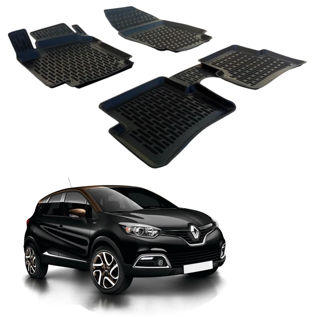 Kit Tapis De Sol Caoutchouc 3D Pour Renault Espace IV 2002-2014 - Tapis Coffre Inclus - Antidérapant Tous Temps