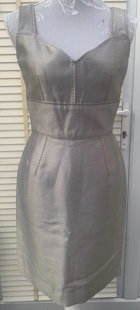 Dolce & Gabbana silver fitted stunning bustier dress with stitch detail NWT 40