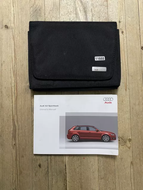 08-12 AUDI A3 SPORTBACK OWNERS HANDBOOK MANUAL AND WALLET 2008 Ref11668