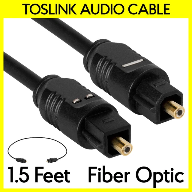 1.5 Feet Toslink Cable Fiber Optical SPDIF Cord Sound Bar PS4 Digital Audio Cord