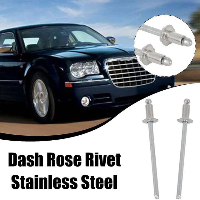 4pcs For Chrysler GM AMC Cars Stainless Steel Rosette Rivets Door Tags
