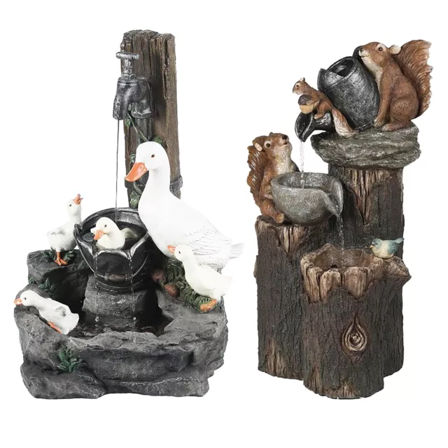 Garden Statue - Animal Sculptures with LED Light Resin Outdoor Decoration