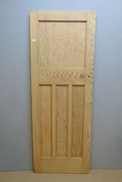 Door 1930's 4 Panel  Pine Wooden 27 1/4" x 75" Internal  ref 250D